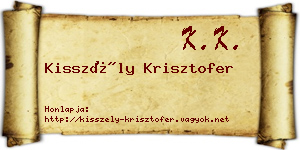 Kisszély Krisztofer névjegykártya