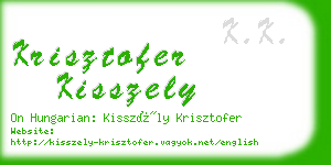 krisztofer kisszely business card
